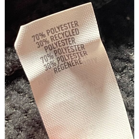 Aerie Black Sherpa Pullover Sweater Womens XS Quarter Zip Ribbed Collar Cozy - Picture 7 of 8